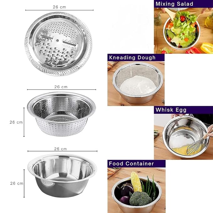 3-in-1 vegetable cutter with drain basket - product view 5