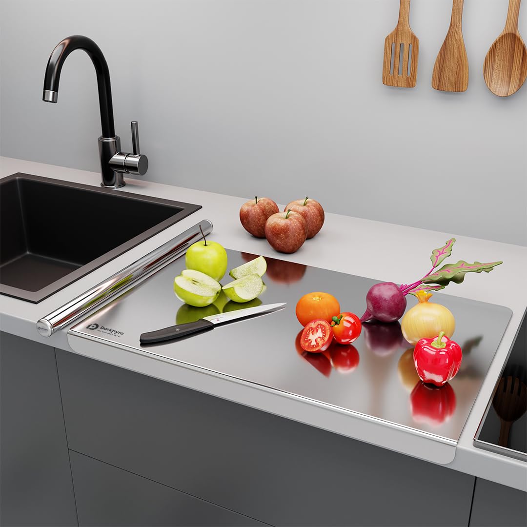 large stainless steel countertop chopping board - product view 3