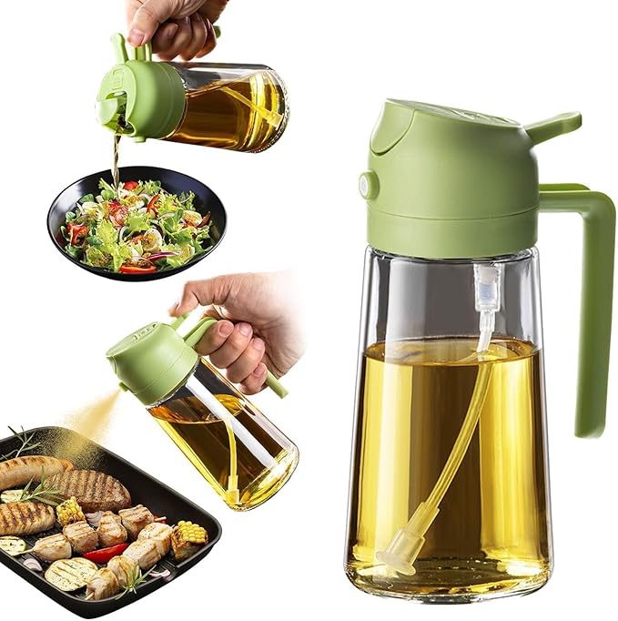 2-in-1 cooking oil spray & pour bottle