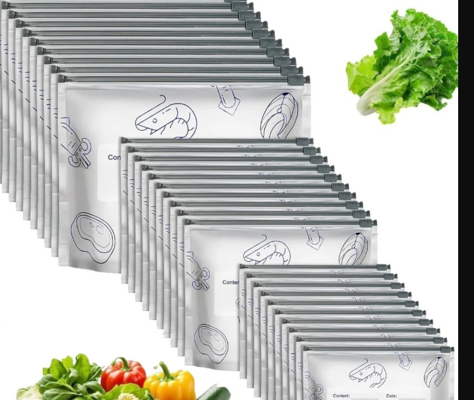 reusable zip food storage bags – pack of 20