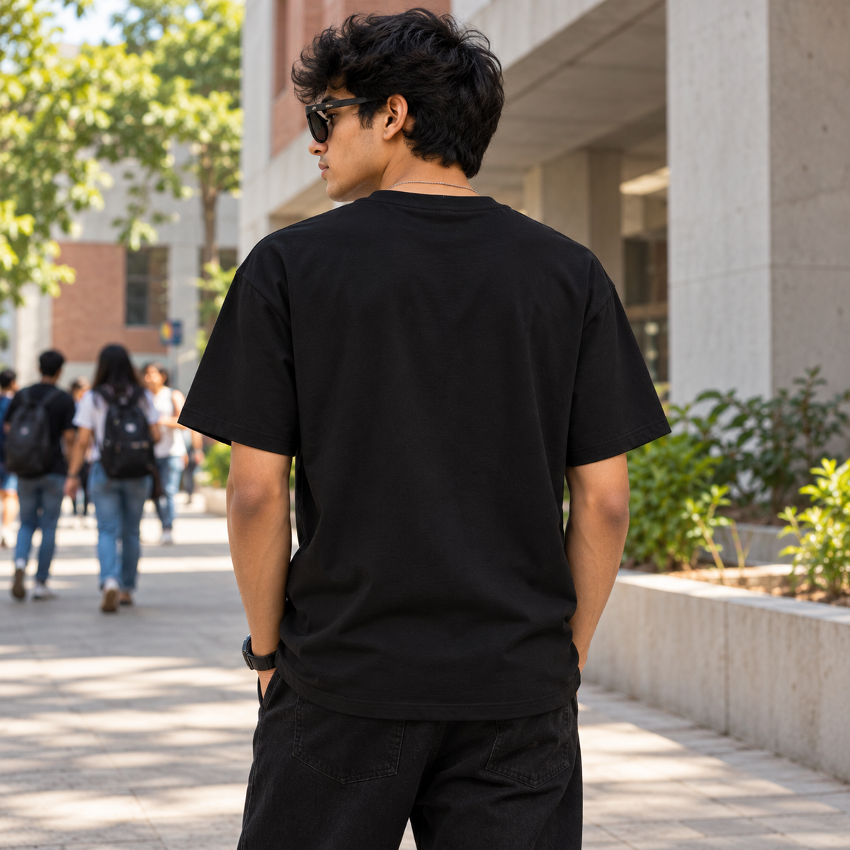 Unisex Basic T-Shirt — Black — back