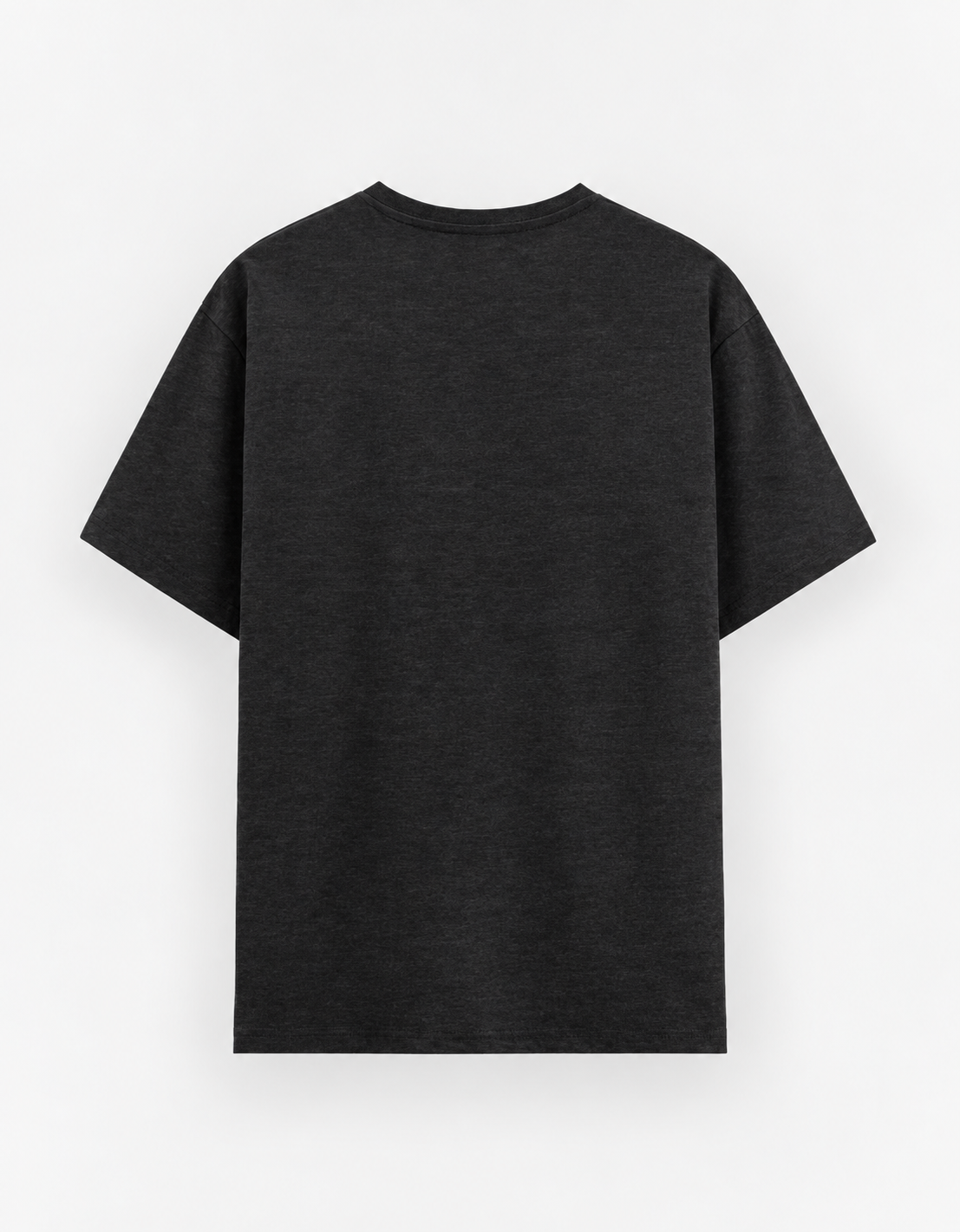 Meinu nhi Penda Unisex Basic T-Shirt — Black melange — back