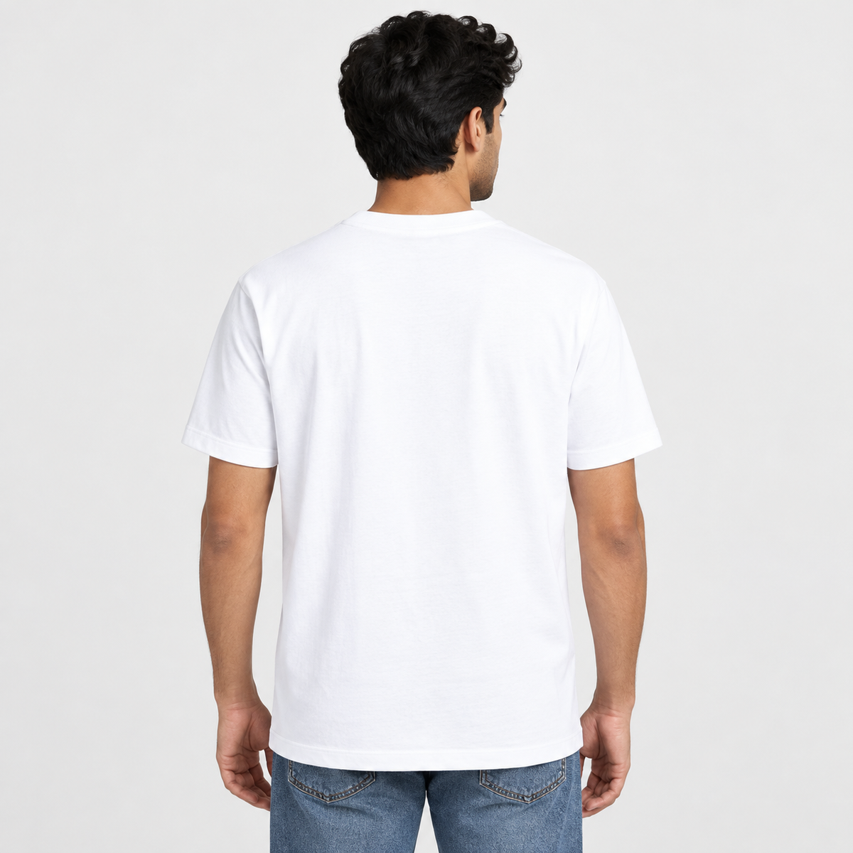 Bass Jeera Hu Unisex Standard Crew T-Shirt — White — back