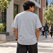 Unisex Basic T-Shirt — Grey Melange — back