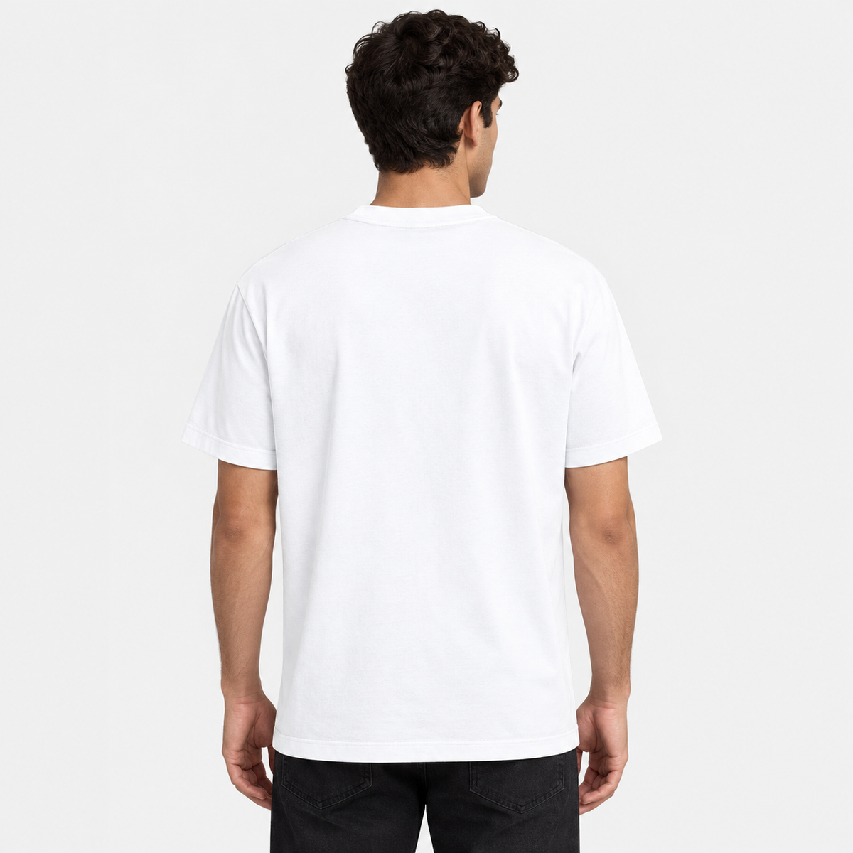 Mahabharat Aesthetic Unisex Standard Crew T-Shirt — White — back