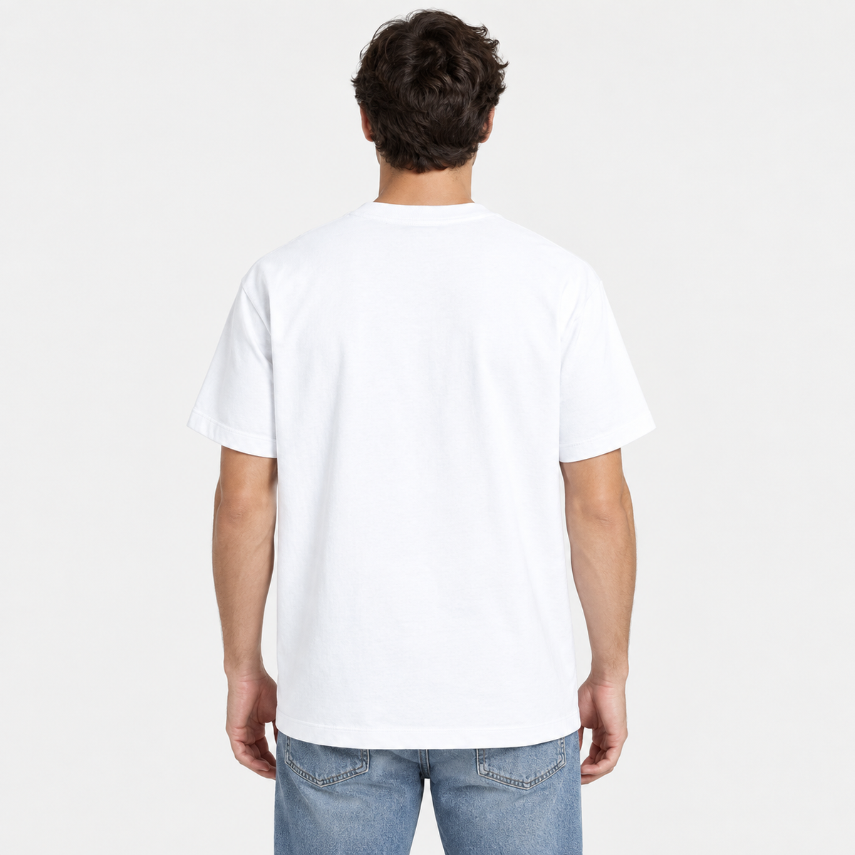 Anti Social Meme Unisex Standard Crew T-Shirt — White — back