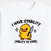 Stability Unisex Standard Crew T-Shirt — White — detail