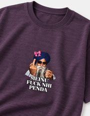 Meinu nhi Penda Unisex Basic T-Shirt — Purple melange — detail