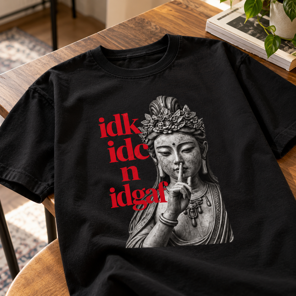 Unisex Basic T-Shirt — Black — detail