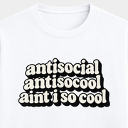 Anti Social Meme Unisex Standard Crew T-Shirt — White — detail