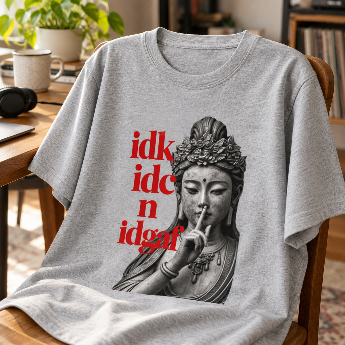 Unisex Basic T-Shirt — Grey Melange — detail