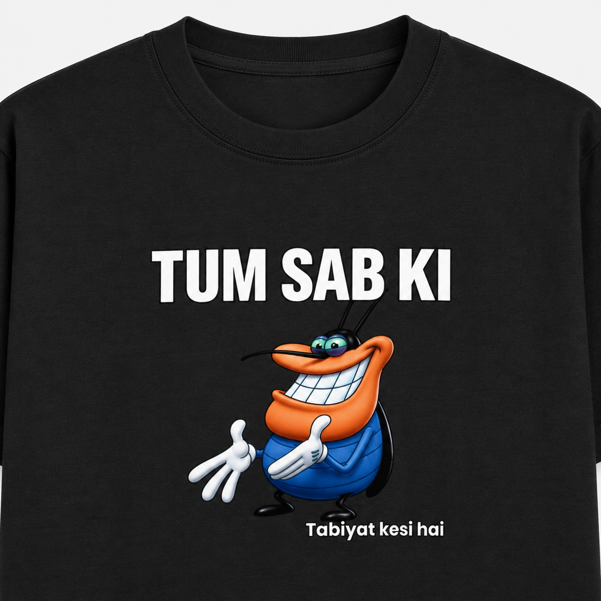 Tum Sab Ki Unisex Standard Crew T-Shirt — Black — detail