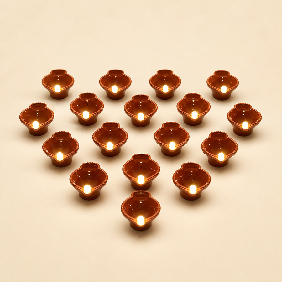 Water-Sensor Electric Diyas – Pack of 18
