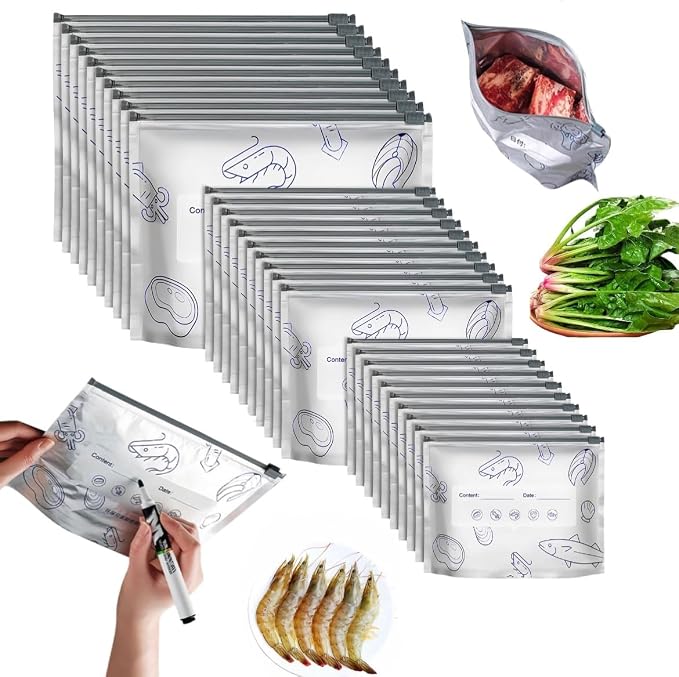 reusable zip food storage bags – pack of 20 - product view 2