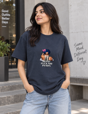 Meinu nhi Penda Unisex Basic T-Shirt — Navy melange — female