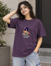 Meinu nhi Penda Unisex Basic T-Shirt — Purple melange — female