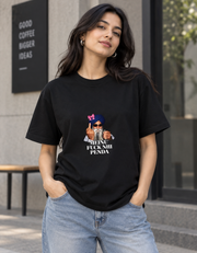 Meinu nhi Penda Unisex Basic T-Shirt — Black — female