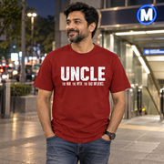 Uncle Unisex Cotton T-Shirt — Red — front