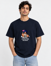Meinu nhi Penda Unisex Basic T-Shirt — Navy Blue — front