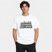 Anti Social Meme Unisex Standard Crew T-Shirt — White — front