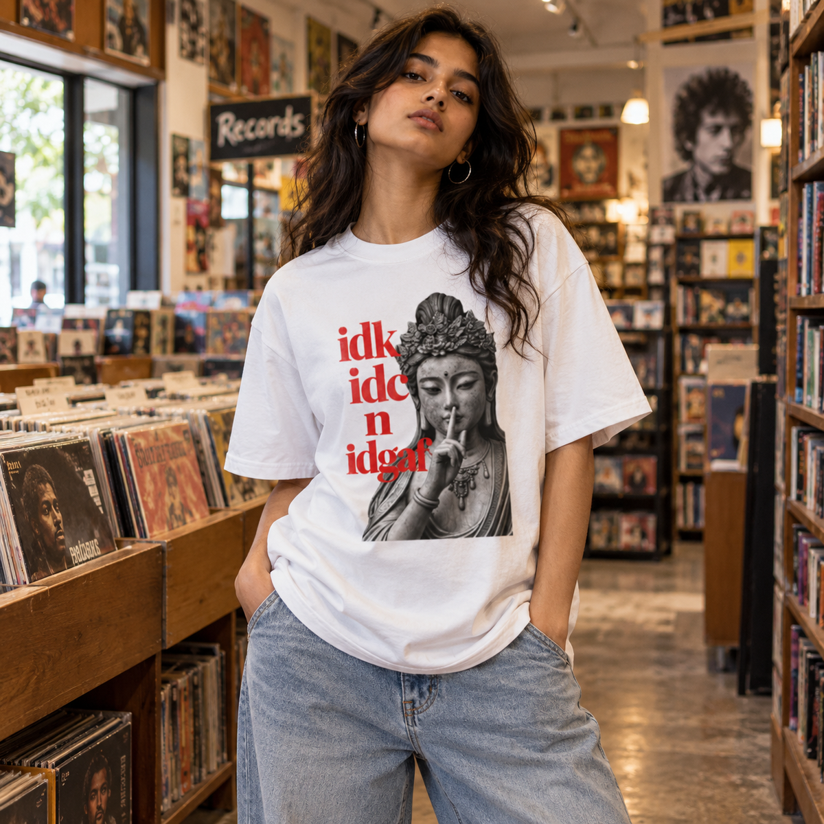 Unisex Basic T-Shirt — White — lifestyle-female