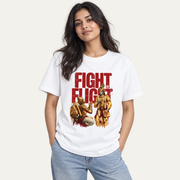 Mahabharat Aesthetic Unisex Standard Crew T-Shirt — White — lifestyle-female