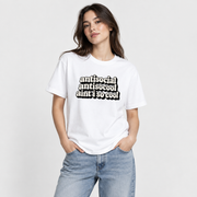 Anti Social Meme Unisex Standard Crew T-Shirt — White — lifestyle-female