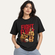 Mahabharat Aesthetic Unisex Standard Crew T-Shirt — Black — lifestyle-female