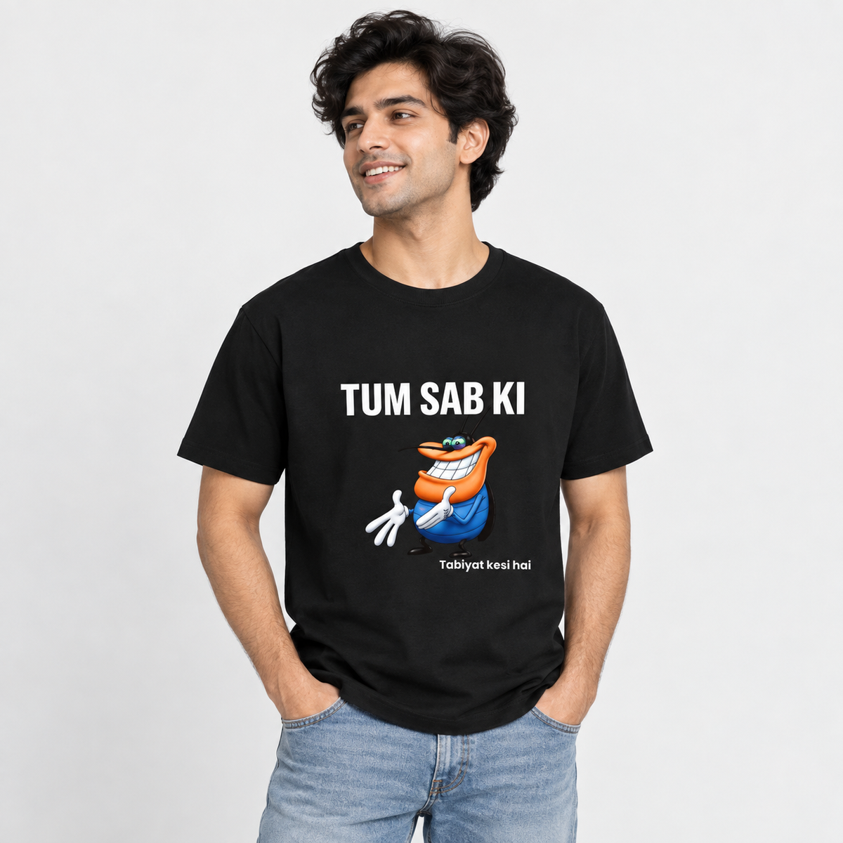 Tum Sab Ki Unisex Standard Crew T-Shirt — Black — lifestyle-male