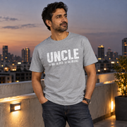 Uncle Unisex Cotton T-Shirt — Grey Melange — lifestyle-male