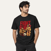 Mahabharat Aesthetic Unisex Standard Crew T-Shirt — Black — lifestyle-male