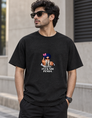 Meinu nhi Penda Unisex Basic T-Shirt — Black melange — male